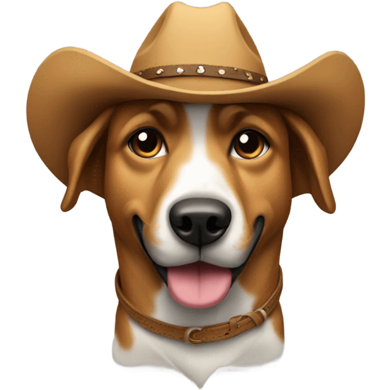 dog with a cowboy hat emoji