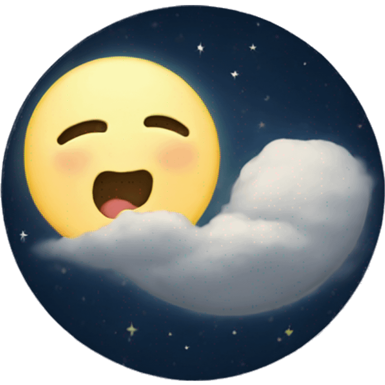 Moon going to sleep emoji