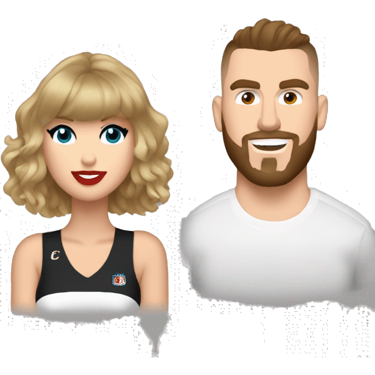 Taylor Swift and Travis Kelce emoji