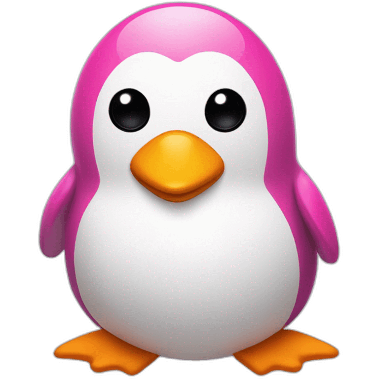 Pingouin avec un slip de couleur rose emoji