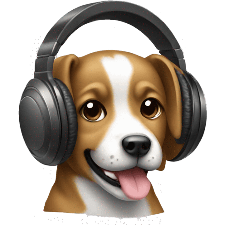 dog wih headphones emoji