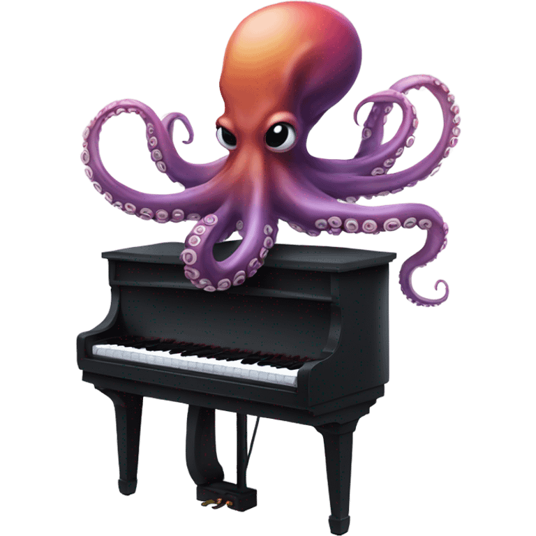 Octopus playing piano emoji