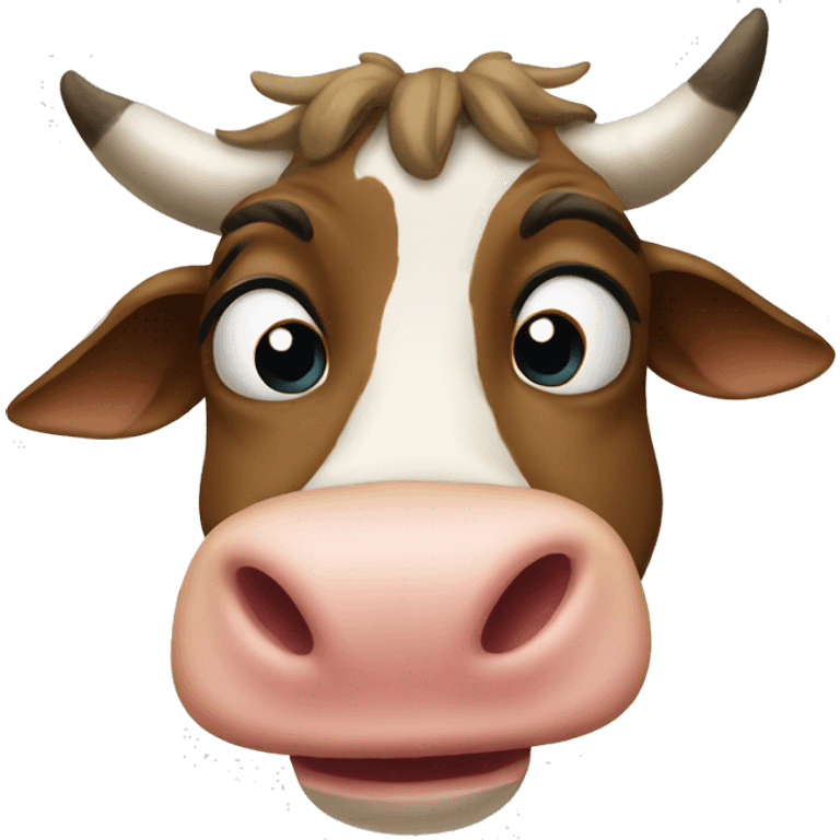 snot nose cow emoji