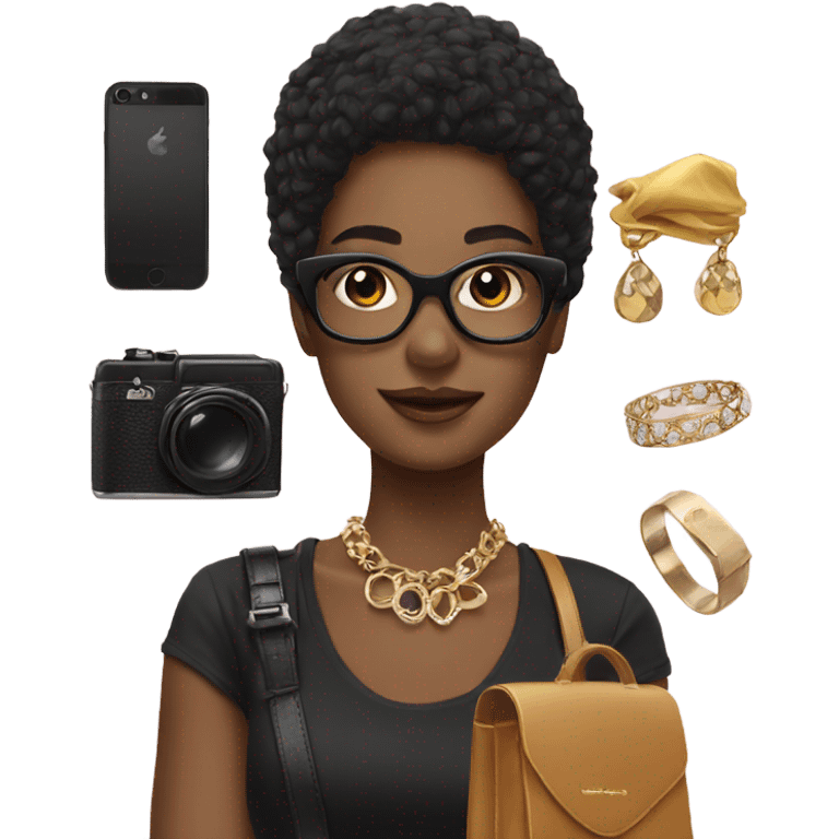 selfie with stylish accessories emoji