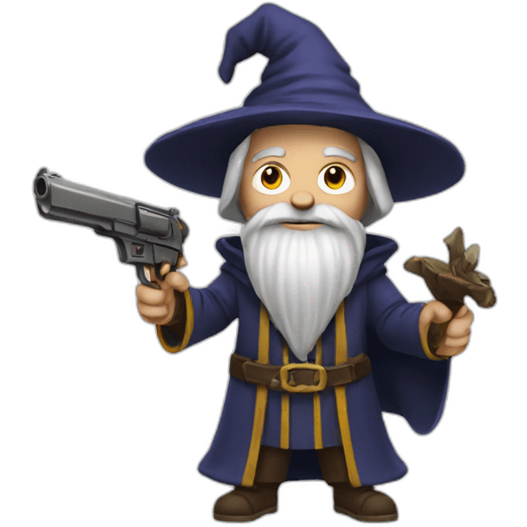 Wizard with gun emoji