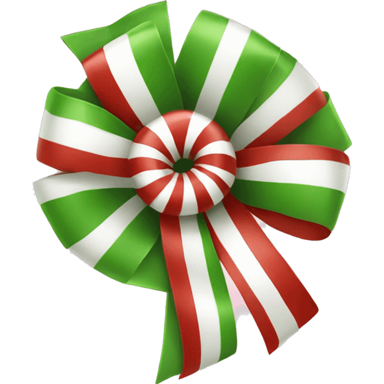 Peppermint with bow emoji