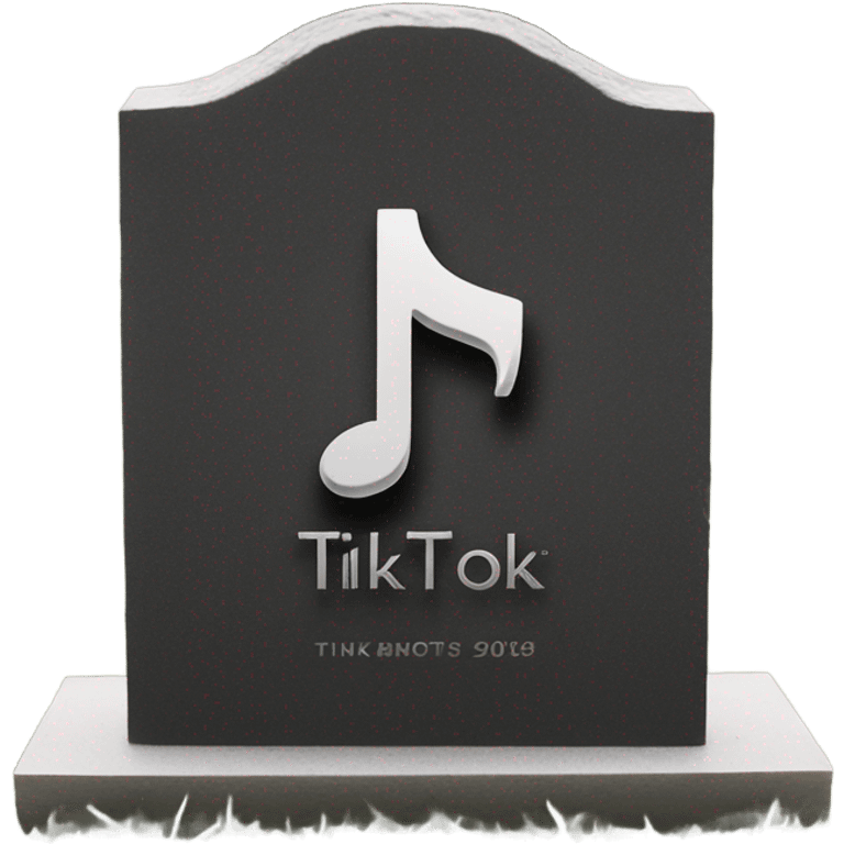 The TikTok logo on a tombstone  emoji