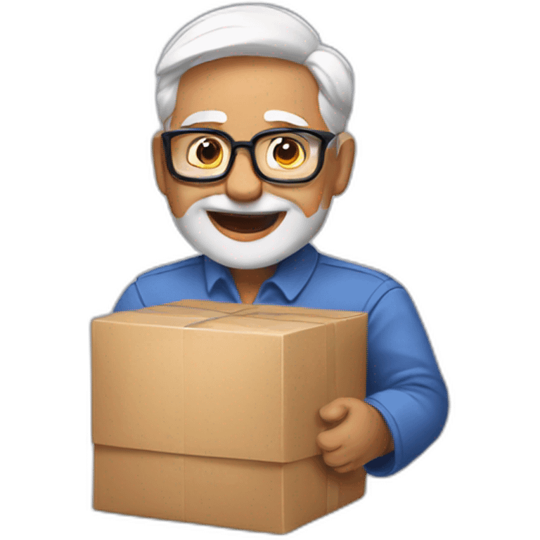 Modiji taking parcel emoji