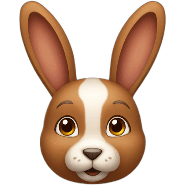 Lapin avec les oreilles marron clair emoji