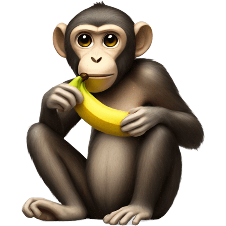 monkey eating banana emoji