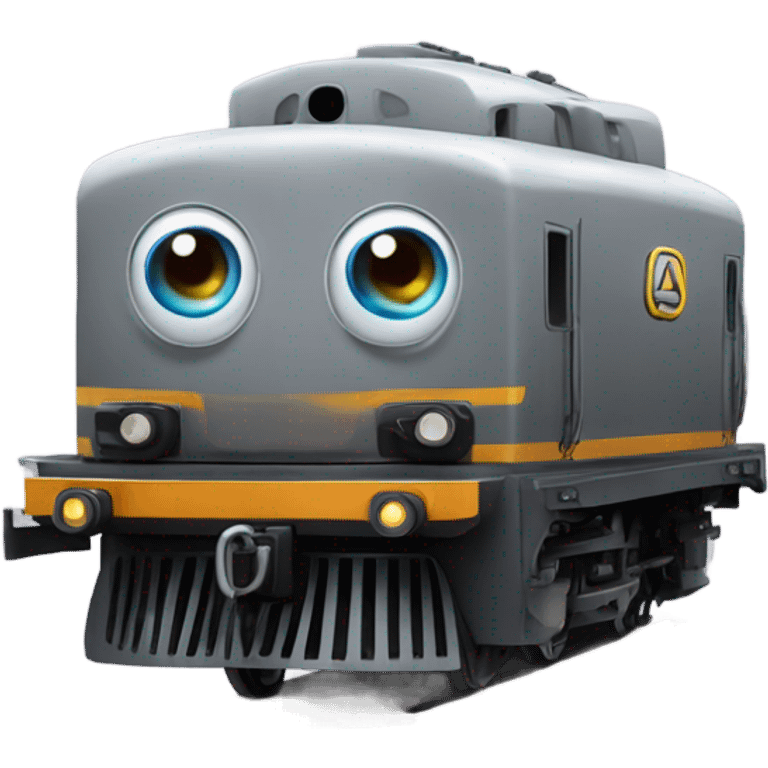 A electric locomotive (With little Kirby shiny eyes) emoji