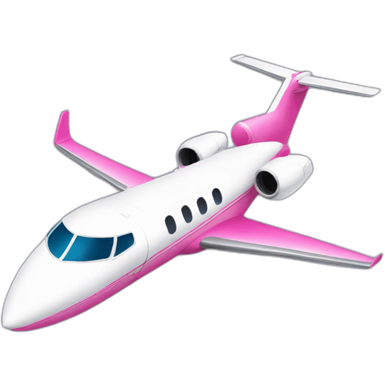 Pink and modern private jet  emoji