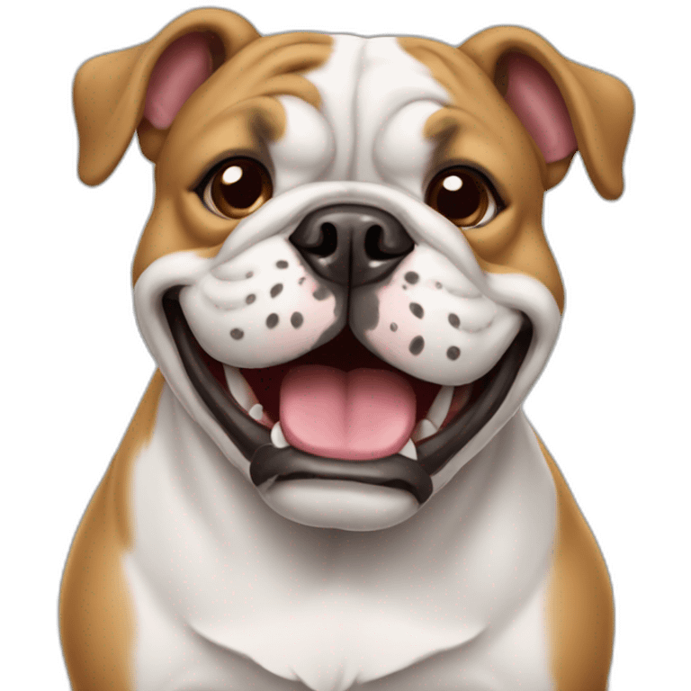 Smiling-bulldog emoji