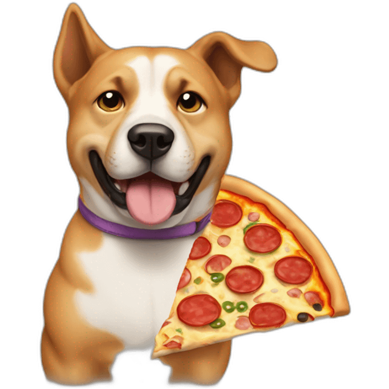 perro con pizza emoji