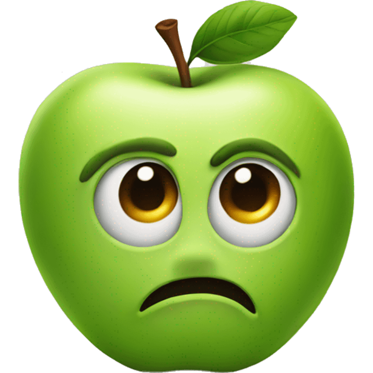 apple with eye emoji