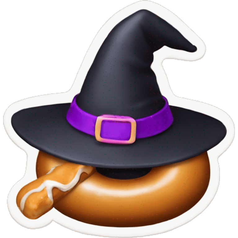 Donut with a witch hat emoji