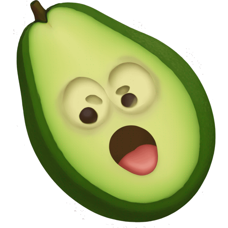 Aguacate con ojos y labios  emoji