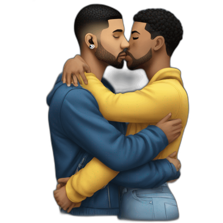 drake kissing 21 savage emoji