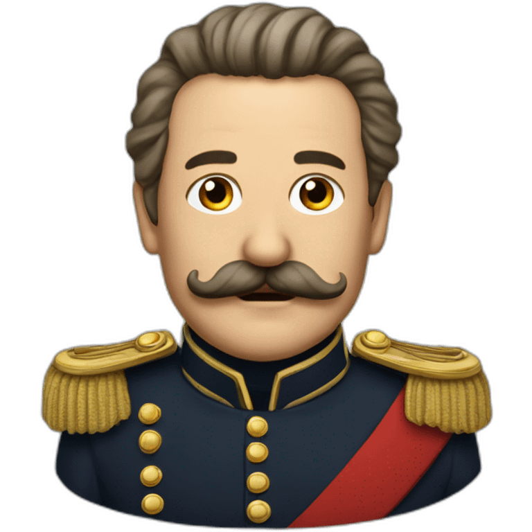 Général avec une moustache carré emoji