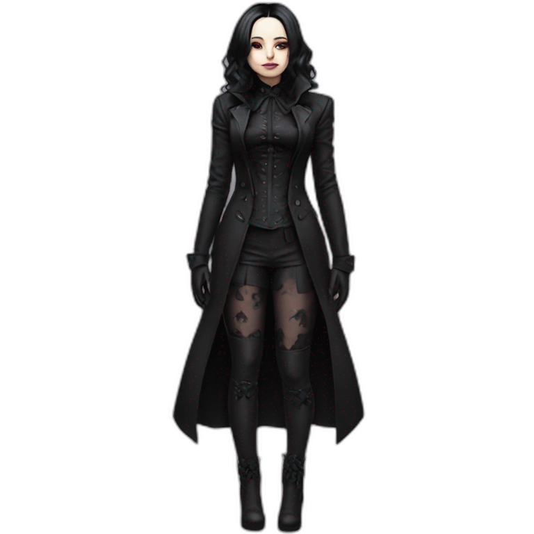 Goth in full body pawg suit emoji