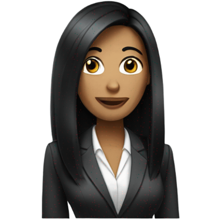 business woman long straight black hair emoji