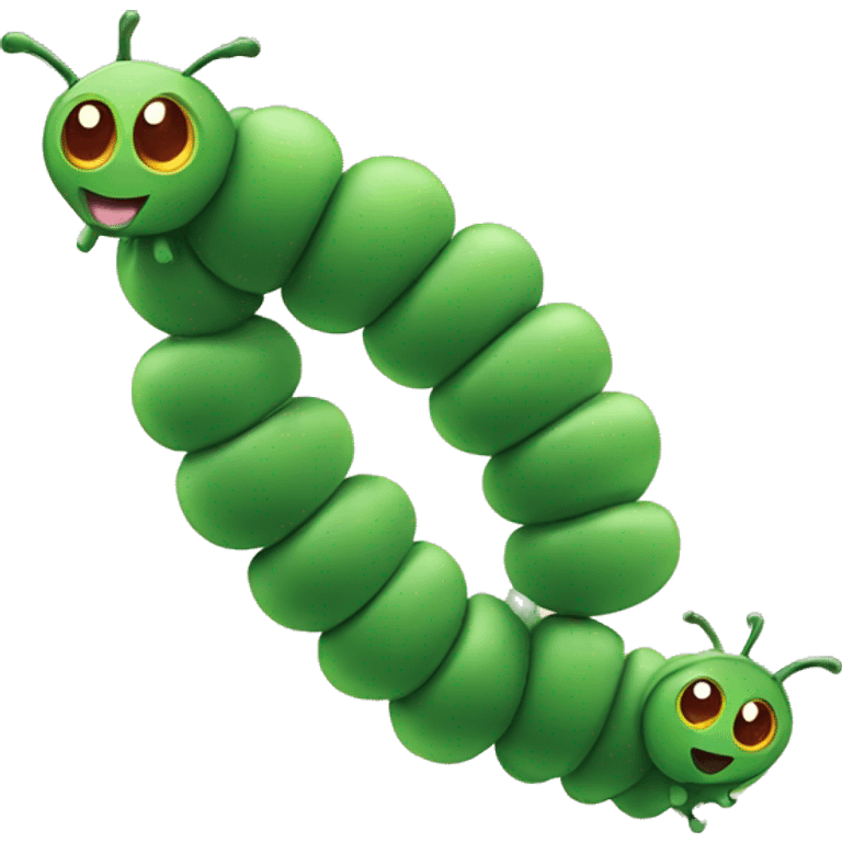 caterpillar split in half  emoji