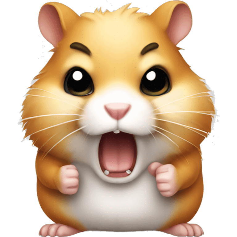 Angry hamster with a fist  emoji