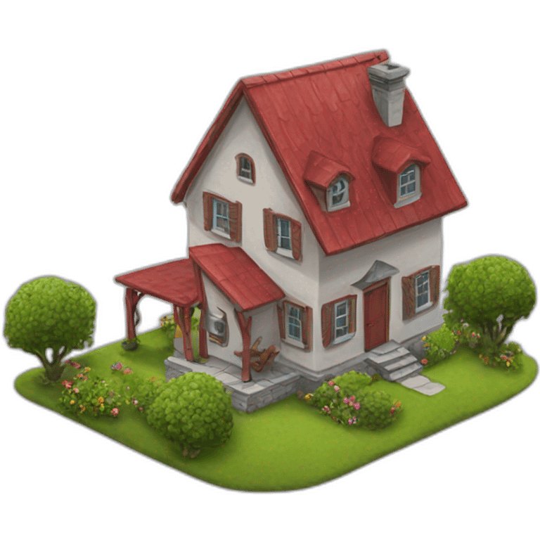 House red 2 flor emoji