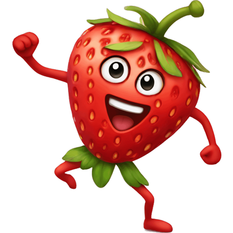 dancing strawberry emoji