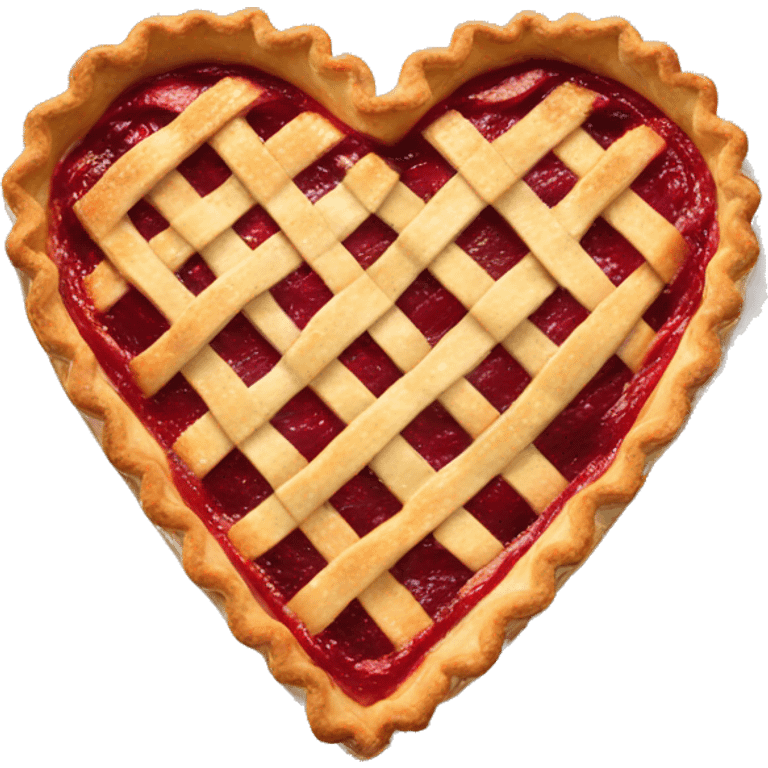 Heart shaped pie emoji