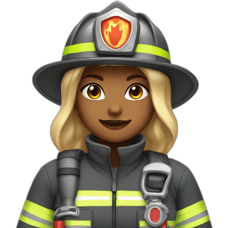 Buffed Catgirl Firefighter emoji