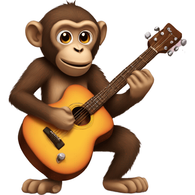 monkey with a guitar emoji