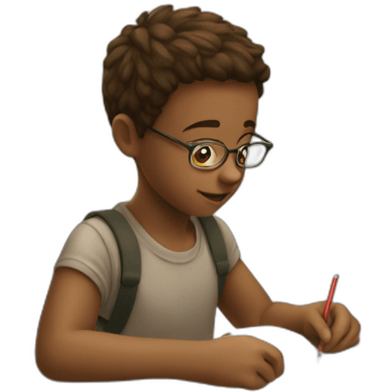 enfant qui fait ses devoir emoji