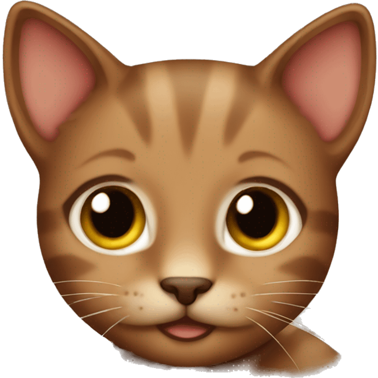 cute brown kitty emoji