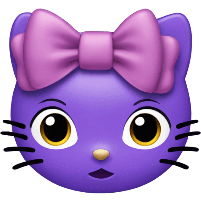 Purple hello kitty emoji