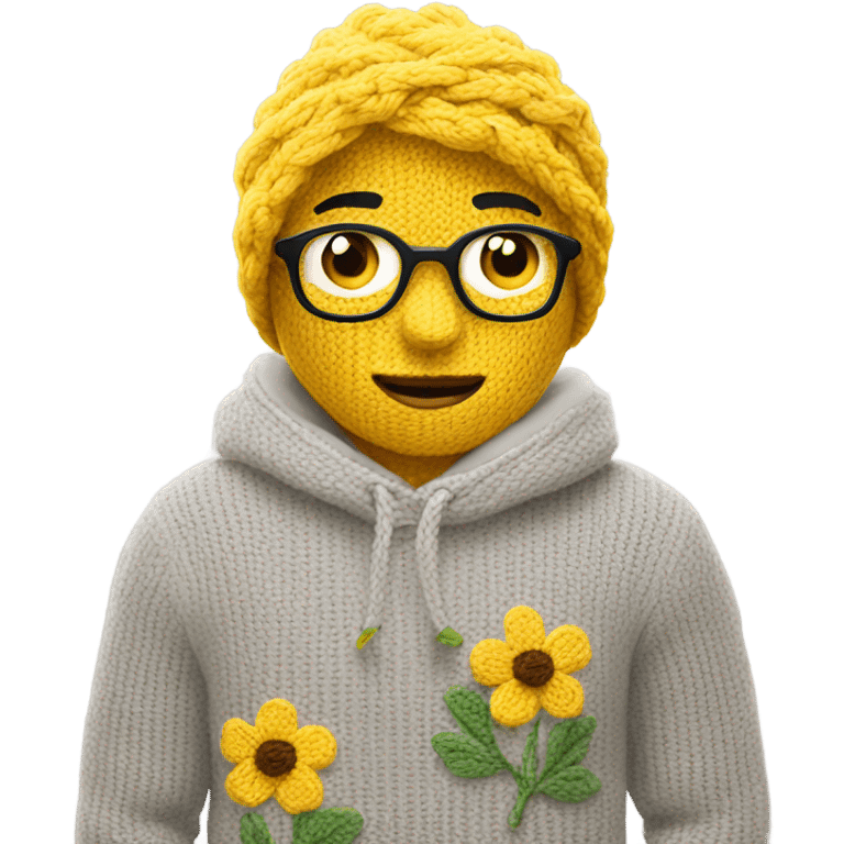 Blooming sweatshirt knitted  emoji