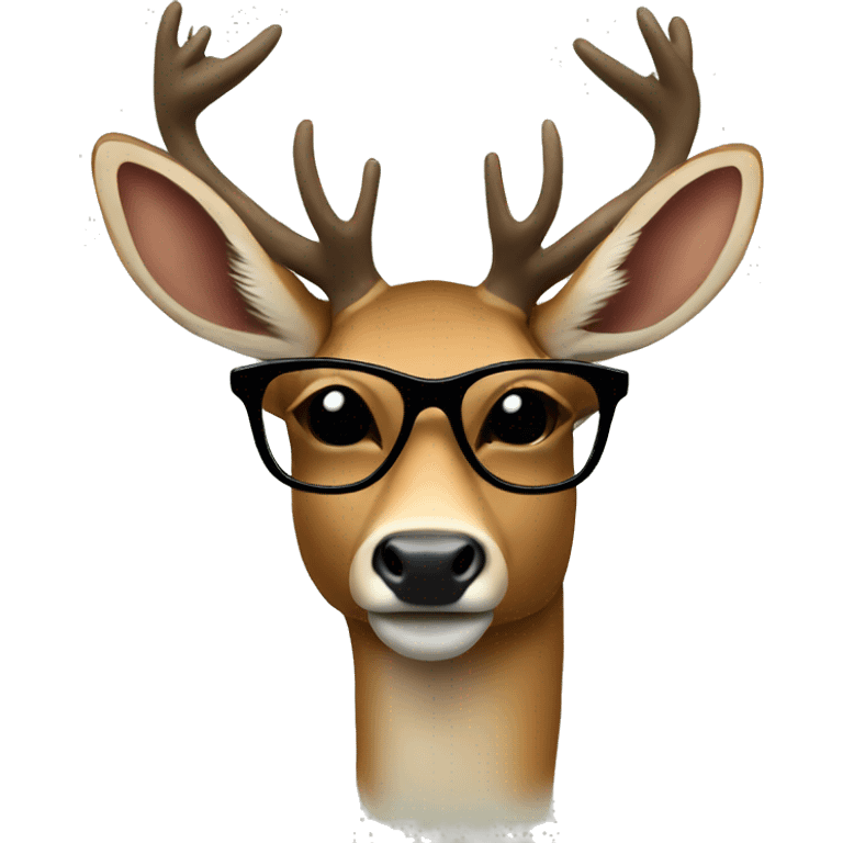 Deer with sunglasses  emoji