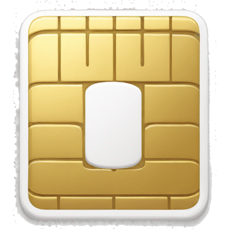 SIM Card white and gold less details emoji