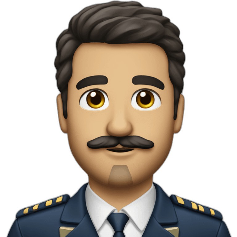 Luis Altamuro airbus pilot with moustache+goatee beard emoji