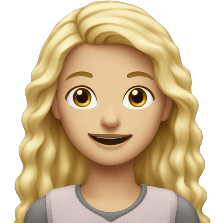 Blonde Girl with braces emoji