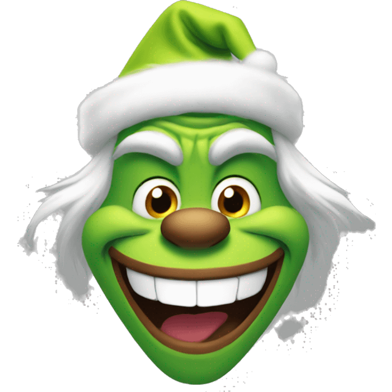 Smiling grinch emoji