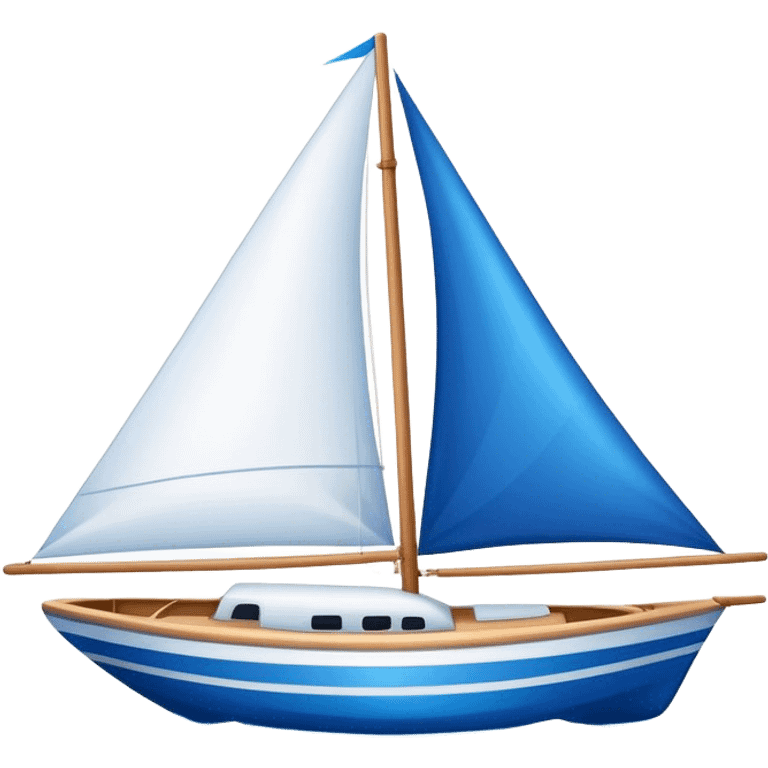 Sailboat - Sunfish (Model Year: 2021) (Iconic colour: Bright sail with blue and white) emoji