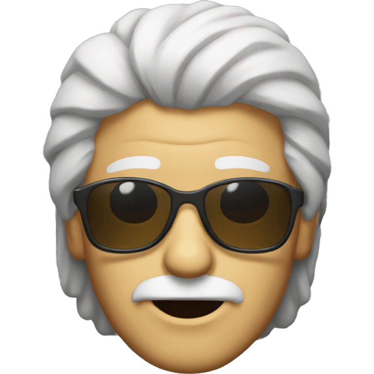 old man with mullet hair and sunglasses emoji