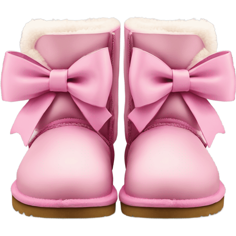 pink bailey bow ugg’s  emoji