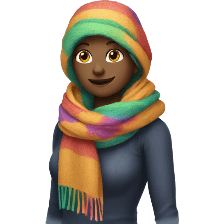 Long colorful scarf emoji