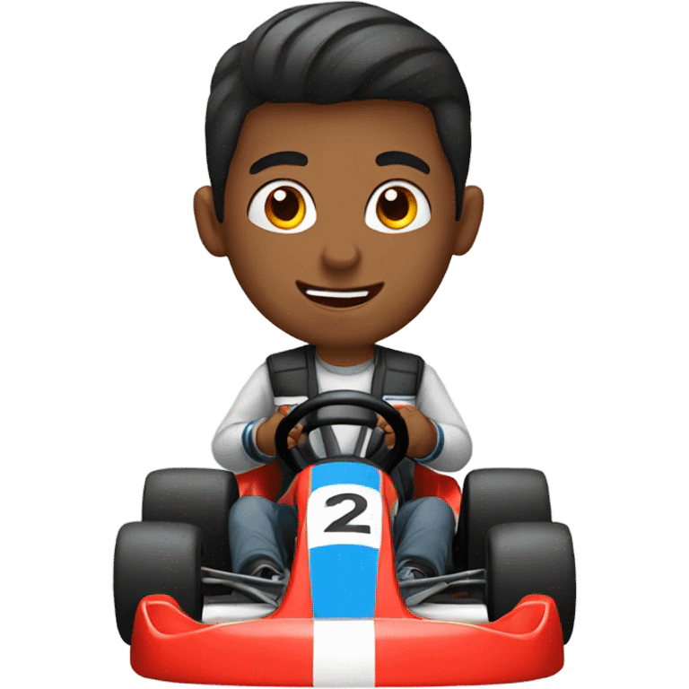 A boy karting emoji