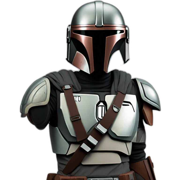 MANDALORIAN WITH HAND IN CASCK emoji