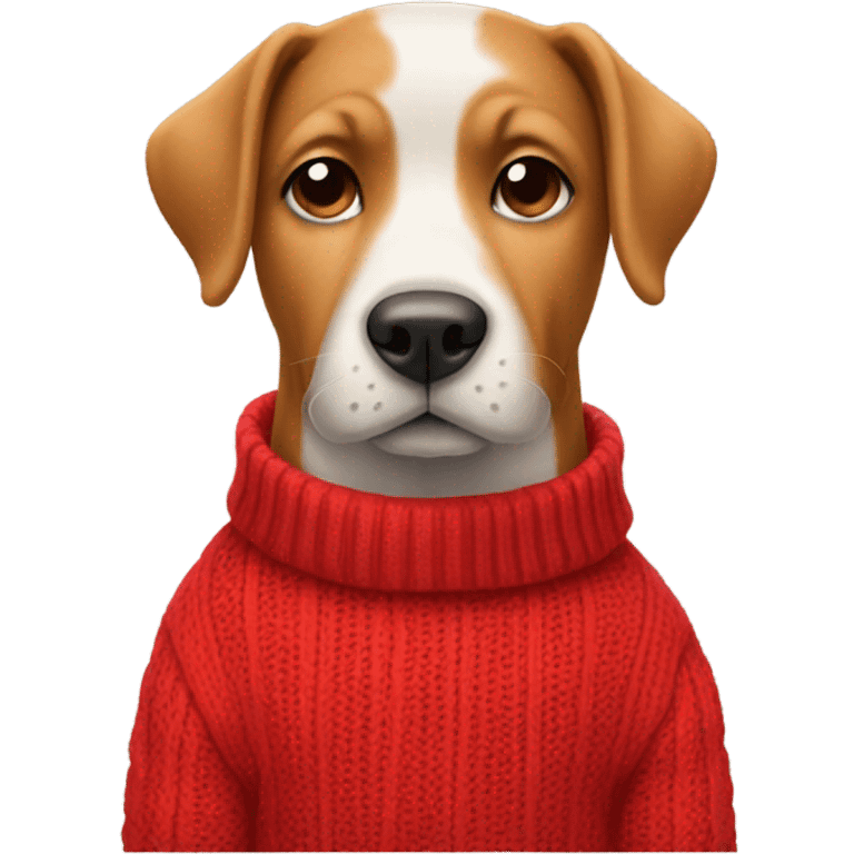 dog wearing a red sweater emoji