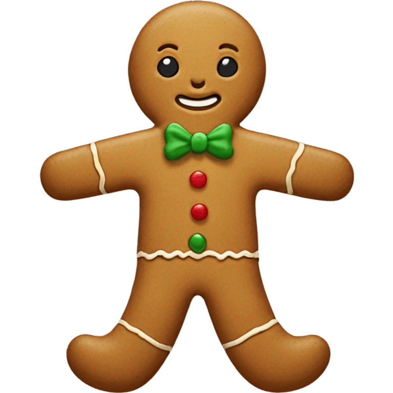 Beige gingerbread man emoji