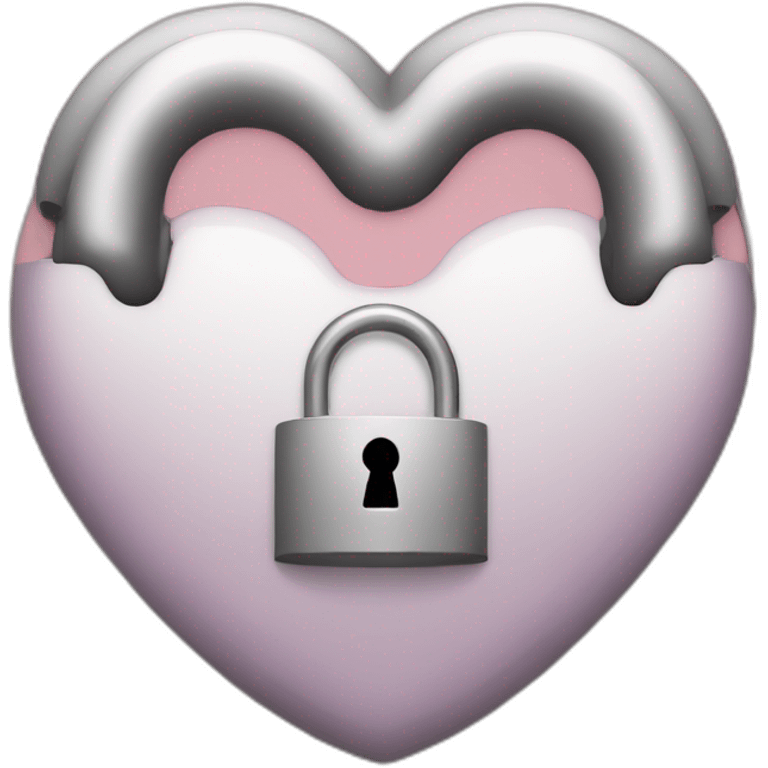 Lock in heartshape emoji